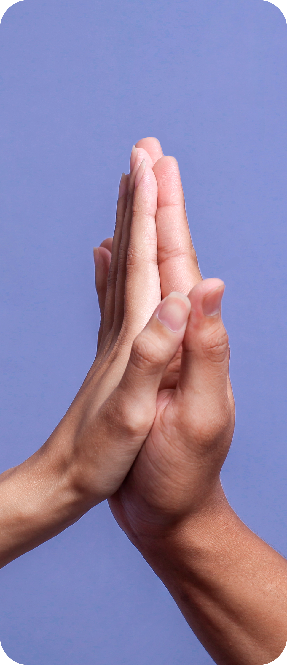 Two hands making a high-five gesture
